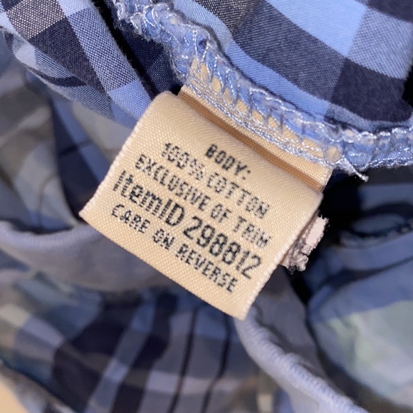 L.L Bean women’s blue and white plaid pull on cotton pants size small - Picture 5 of 10